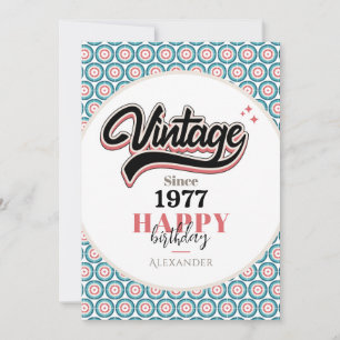 Vintage seit - 1977 feiertagskarte