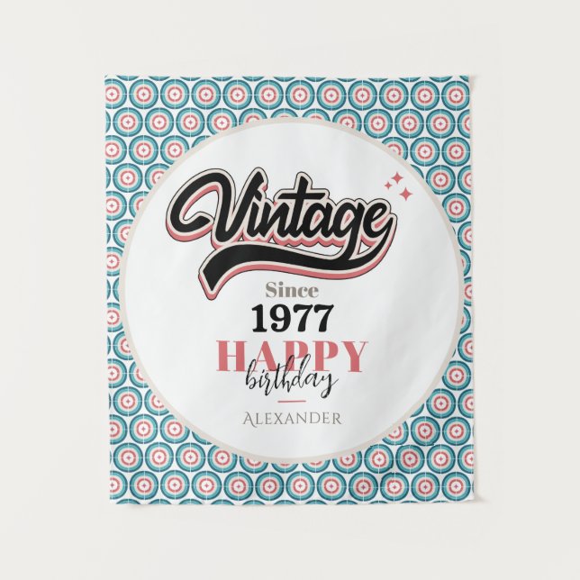 Vintage seit - 1977 wandteppich (Vorderseite)