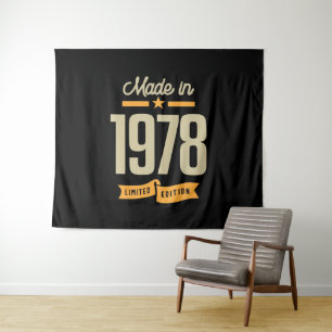 Vintage seit 1978 Geburtstagsgeschenk Wandteppich