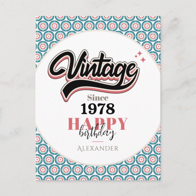 Vintage seit - 1978 postkarte (Vorderseite)