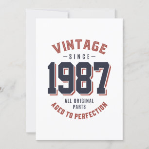 Vintage seit 1987 Geburtstagsgeschenk Einladung
