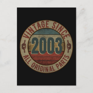 VINTAGE SEIT 2003 ALLE ORIGINALTEILE. POSTKARTE