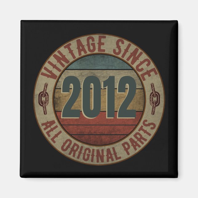 VINTAGE SEIT 2012 ALLE ORIGINALTEILE. MAGNET (Vorne)