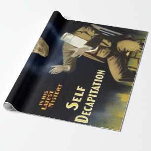 Vintage Selbstenthauptung Magier-Harrys Kellar Geschenkpapier