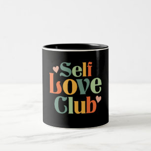 Vintage Self Love Club Inspirierende christliche D Zweifarbige Tasse
