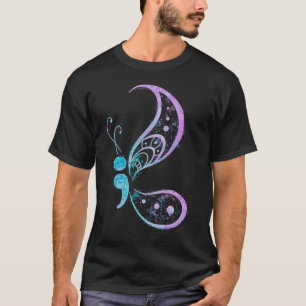 Vintage Semikolon Schmetterling Semi-kolon Tattoo T-Shirt