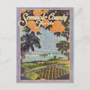 Vintage Seminole County Florida Postkarte