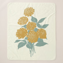 Vintage-Senfgelb-Blumenillustration