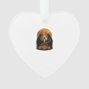 Vintage-Sensenmann Halloween-Kürbis-Vektor-Desi Ornament