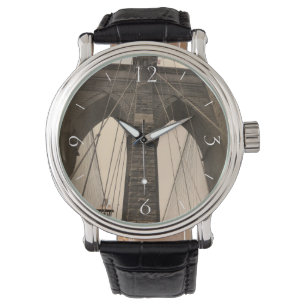 Vintage Sepia-Brooklyn-Brücke Armbanduhr