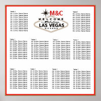 Vintage Sepia Las Vegas Hochzeitskarte