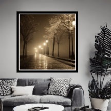 Vintage Sepia-Szene 1930er-Straße Fantasy