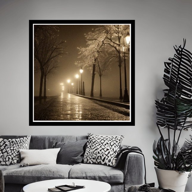 Vintage Sepia-Szene 1930er-Straße Fantasy Poster (Von Creator hochgeladen)