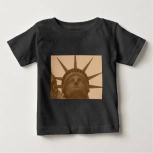 Vintage Sepia Tone Freiheitsstatue Baby T-shirt