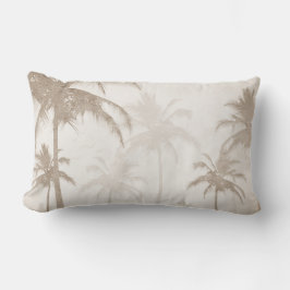 Vintage Sepia Tropical Palms Birds Lendenkissen