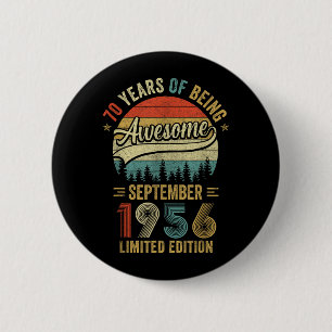Vintage September 1956 70 Jahre alt 70. Geburtstag Button