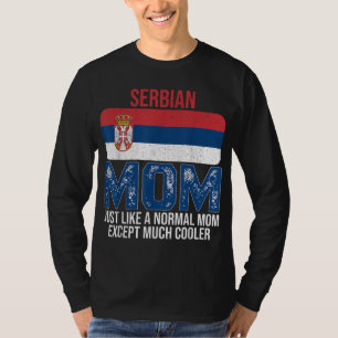 Vintage serbische Mama Serbien Flaggen-Design Mutt T-Shirt