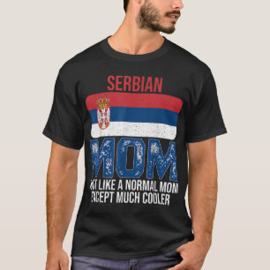 Vintage serbische Mama Serbien Flaggen-Design Mutt T-Shirt