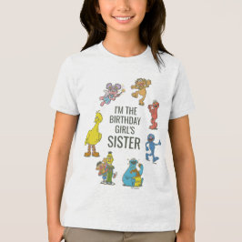 Vintage Sesame Street Characters Birthday Tri-Blen Tri-Blend Shirt