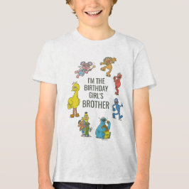 Vintage Sesame Street Characters Birthday Tri-Blen Tri-Blend Shirt