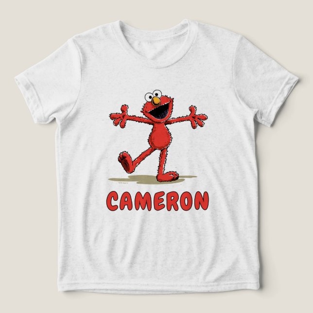 Vintage Sesamstraße Elmo Tri-Blend Shirt (Design Vorderseite)