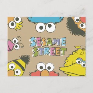 Vintage Sesamstraße Freunde Postkarte