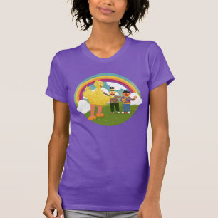 Vintage Sesamstraße Freunde Regenbogen T-Shirt