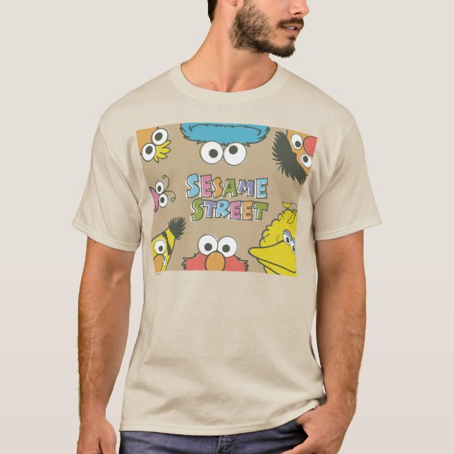 Vintage Sesamstraße-Freunde T-Shirt (Vorderseite)