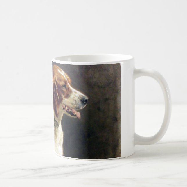 Vintage Setter-Malerei Kaffeetasse (Rechts)