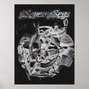 Vintage Seven Seas Karibik-Urlaub Poster