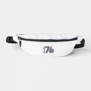 Vintage Seventeen 76 Patriotisches Vektor-Shirt-De Bauchtasche