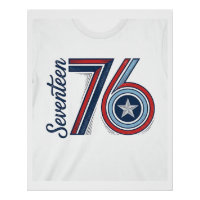 Vintage Seventeen 76 Patriotisches Vektor-Shirt-De