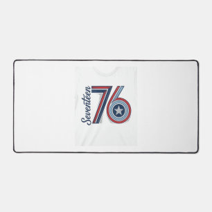 Vintage Seventeen 76 Patriotisches Vektor-Shirt-De Schreibtischunterlage