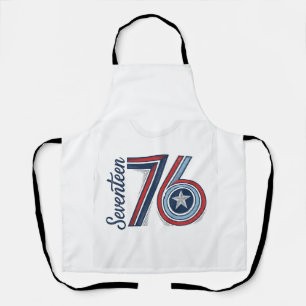 Vintage Seventeen 76 Patriotisches Vektor-Shirt-De Schürze
