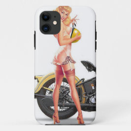 Vintage sexie sexie Button Up Girl iPhone 11 Hülle