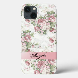 Vintage Shabby Chic Blumen - Personalisiert Case-Mate iPhone Hülle
