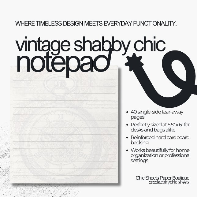Vintage-Shabby-Chic-Design-Notizblock Notizblock (Von Creator hochgeladen)