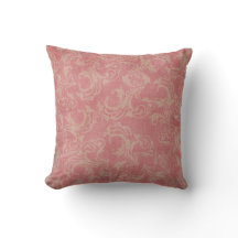 Vintage Shabby Chic Mädchenhaft Rosa Damast