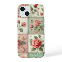 Vintage Shabby Chic Patchwork Blumen iPhone-Hülle 