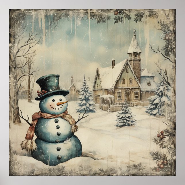 Vintage-Shabby-Chic-Plakat Poster (Vorne)