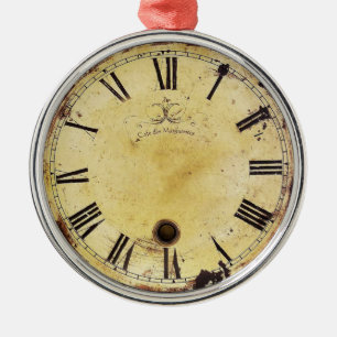 Vintage Shabby Chic Wanduhr Ornament Aus Metall