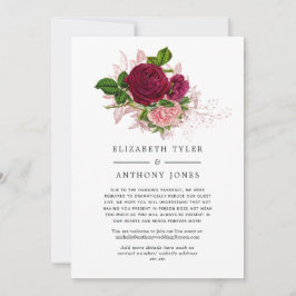 Vintage Shabby-Chic Wedding Reduced Guest List Ankündigung