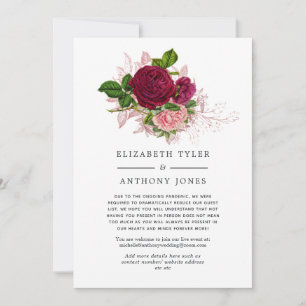 Vintage Shabby-Chic Wedding Reduced Guest List Ankündigung