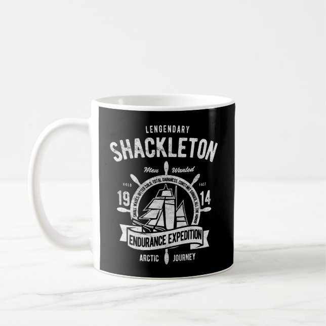 Vintage Shackleton Expedition Antarktis Kaffeetasse (Links)