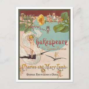 Vintage Shakespeare-Buchcover-Postkarte Postkarte