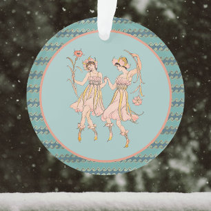 Vintage Shakespeares Garten Frauen mit Blumen Ornament