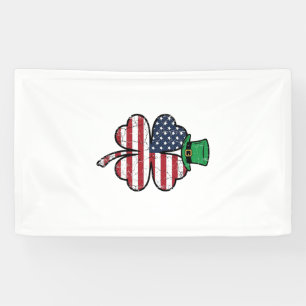 Vintage Shamrock-Flagge St. Patrick's Day Banner