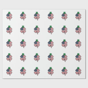 Vintage Shamrock-Flagge St. Patrick's Day Geschenkpapier