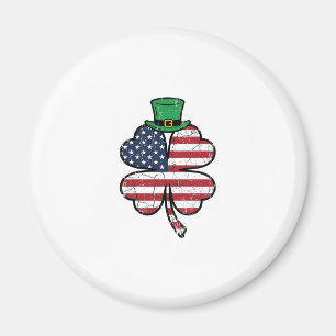 Vintage Shamrock-Flagge St. Patrick's Day Magnet