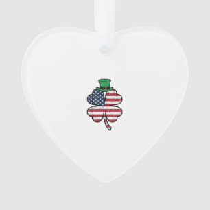 Vintage Shamrock-Flagge St. Patrick's Day Ornament